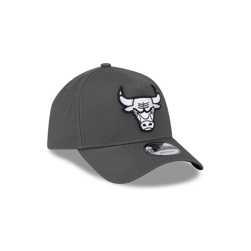 Chicago Bulls Hat - Dusty Charcoal Grey 9Forty A-Frame NBA Snapback Cap - New Era